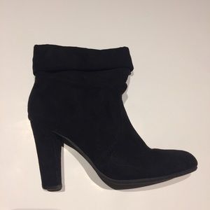 Express Black Heeled Booties